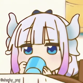 😋 Kanna Kamui Miss Kobayashi's Dragon Maid @ahazly_png telegram sticker