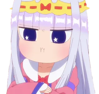 😕 Sleeping Princess Syalis Sleepy Princess in the Demon Castle Anime, Putri, Lucu, Chibi, Kartun, Manga whatsapp sticker