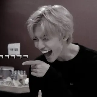 🤡 ㅋㅋㅋㅋㅋㅋ смех, счастливый, указывает, человек, корейский telegram sticker