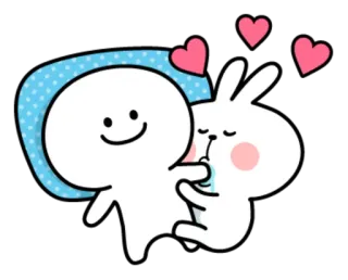 🤤 carino, amore, abbraccio, cuori, cartoni animati, adesivi whatsapp sticker