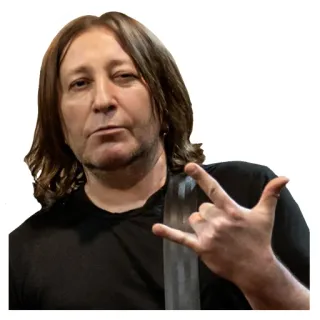 🤟 Rock, Muzyka, Rogi, Gest dłoni, Rock and roll telegram sticker