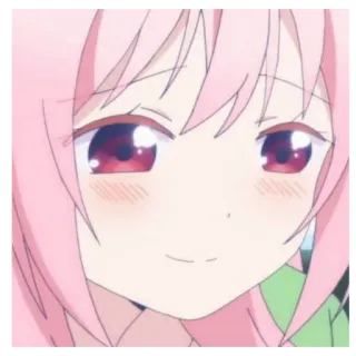 🧁 anime, manga, słodkie, różowe włosy, dziewczyna whatsapp sticker