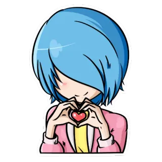 ❤️ Anime, Manga, Herz, Liebe, Süß, Cartoon, Sticker telegram sticker