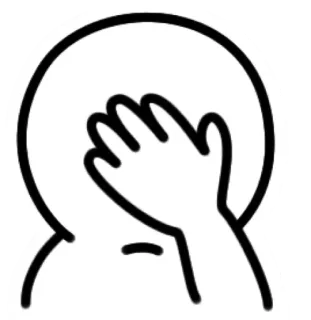 😕 Facepalm, Delusione, Imbarazzo, Frustrazione, Errore, Fallimento telegram sticker