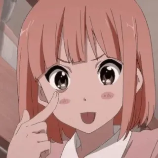 😋 Anime, Mädchen, Süß, Cartoon, Animiert, Pfirsich, Fröhlich telegram sticker