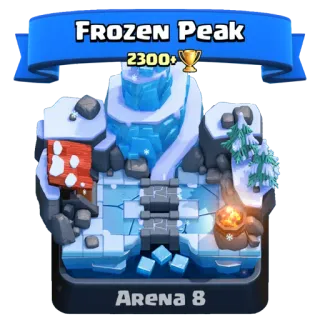 🔰 FROZEN Peak 2300+ Arena 8 pico helado, arena 8, clash royale, juego móvil, nieve, hielo whatsapp sticker