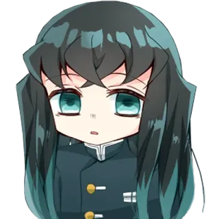 🌀 Muichiro Tokito Demon Slayer 动漫, Q版, 漫画, 鬼灭之刃, 无一郎, 时透 whatsapp sticker