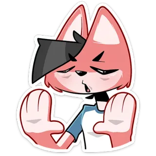 🙅‍♂ raposa, desenho animado, personagem, animal, adesivo, ilustração telegram sticker