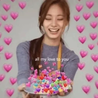 💗 all my love to you love, hearts, affection, cute, greeting, person, kpop telegram sticker