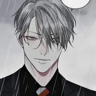 🕸 homme, animé, pluie, art whatsapp sticker