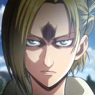 🌟 Annie Leonhart Attack on Titan アニメ, 進撃の巨人, アニ・レオンハート, 漫画, キャラクター telegram sticker