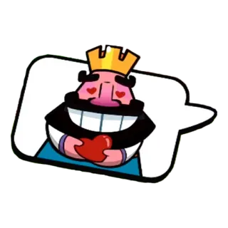 😘 jeu, clash royale, roi, amour, coeur whatsapp sticker