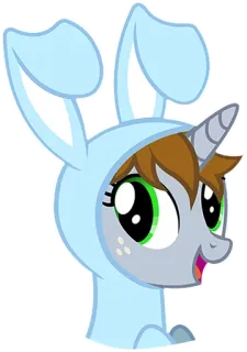 🐰 pônei, unicórnio, coelho, fantasia, animal telegram sticker