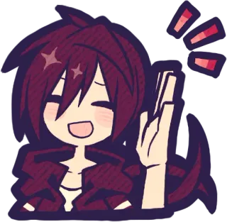 👋 anime, cartoon, middle finger, gesture, cute, chibi telegram sticker