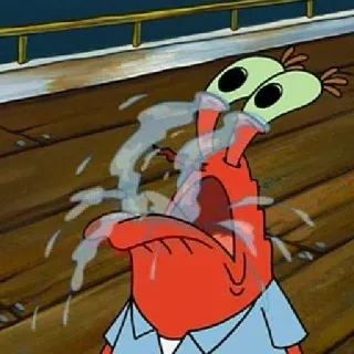 😭 Mr. Krabs Spongebob Squarepants плач, грустный, слёзы, мистер крабс, спанч боб telegram sticker