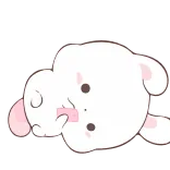 🤳 토끼, 귀여운, 졸린, 자는, 동물, 귀여미, 게으른 telegram sticker