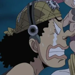😭 Usopp One Piece Anime, One Piece, Usopp, peur, Manga whatsapp sticker