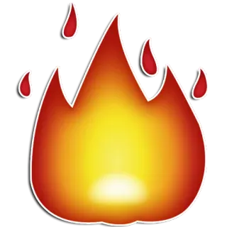 🔥 Feuer, Flamme, Heiß, Brennend, Hitze, Orange, Rot whatsapp sticker