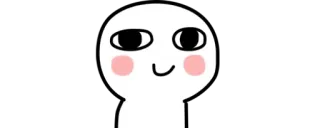 🔰 cartoon, face, cute, smile, minimalist, expression telegram sticker