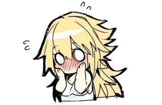☺️ anime, blush, kawaii, cute, nervous, chibi, manga telegram sticker