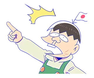 😮 Iyami Osomatsu-kun/Osomatsu-san Аниме, Персонаж, Смешной, Мультфильм, Японский, Комедия telegram sticker