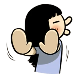 ✋ character, girl, cartoon, illustration, cute, animation, graphic telegram sticker