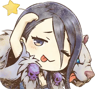😜 chibi, anime, cartoon, illustration, character, expression, artwork telegram sticker