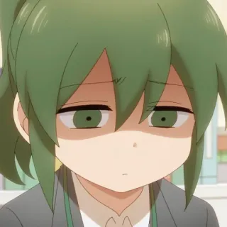 😔 Anime, Manga, Rambut hijau, Karakter, Ekspresi whatsapp sticker