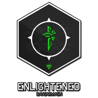 🤓 ENLIGHTENED enlightened, ingress, banjarmasin, gaming, faction, logo, team telegram sticker