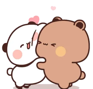 💓 Мультфильм, Милый, Любовь, Объятия, Медведи telegram sticker