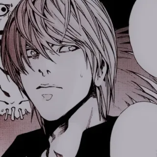 🕷 Light Yagami Death Note Anime, Manga, Death Note, Light Yagami, Animazione Giapponese, Illustrazione telegram sticker