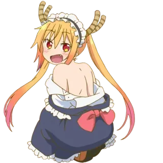 ⭐ Tohru Miss Kobayashi's Dragon Maid Аниме, Дракон, Горничная, Милый, Тору, Каваий telegram sticker