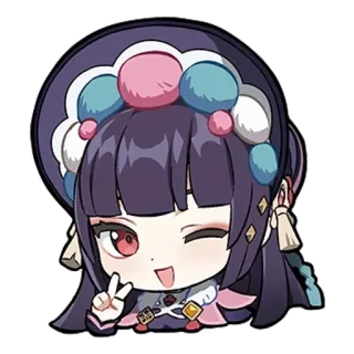 😜 Yun Jin Genshin Impact Anime, Jeu vidéo, Genshin Impact, Yun Jin, Personnage, Chibi whatsapp sticker