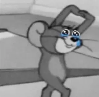 🤍 Jerry Mouse Tom and Jerry Cartoon, Maus, Traurig, Weinend, Emotion, Figur telegram sticker