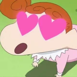 😍 dessin animé, animé, amour, yeux en coeur telegram sticker