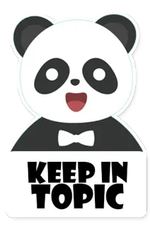 🧐 KEEP IN TOPIC panda, rester dans le sujet, animal, mignon telegram sticker