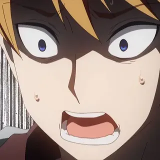 😱 Anime, Schock, Überrascht, Ausdruck, Cartoon telegram sticker
