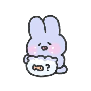 🤕 królik, akwarium, słodki, zwierzę, kreskówka, naklejka telegram sticker