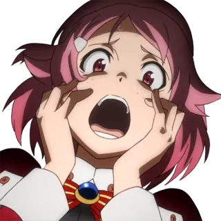 😱 anime, piangere, spaventato, emotivo, cartone animato, personaggio telegram sticker