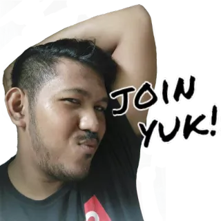 😁 JOIN YUK! unirse, invitar, amigable, indonesio, asiático, sonriendo telegram sticker