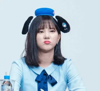 😓 mulher, retrato, fofo, menina, coreana, idol telegram sticker
