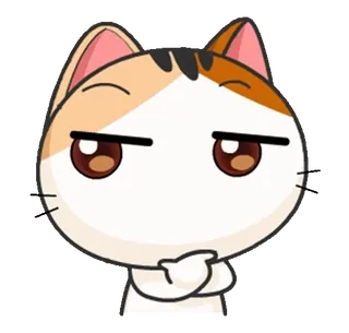 ⭐ gato, animal, adesivo, fofo, tricolor, animal de estimação, desenho animado whatsapp sticker