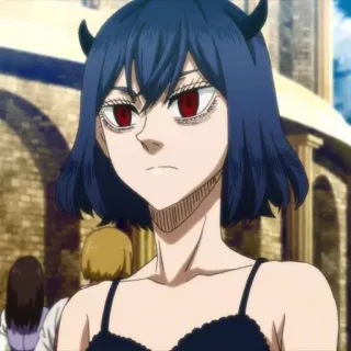 👑 Nero (Secre Swallowtail) Black Clover Anime, Nero, Black Clover, Secre Swallowtail, Cuernos, Magia telegram sticker