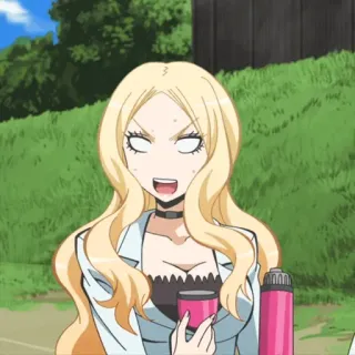 🌙 Irina Jelavić Assassination Classroom Anime, Nauczyciel, Blond włosy, Kobieta, Irina Jelavić, Assassination Classroom telegram sticker