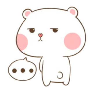 💬 bear, cute, animal, sticker, cartoon telegram sticker