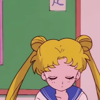 🌙 Sailor Moon Anime, Manga, Cartoon, Verdrietig, Schooluniform telegram sticker