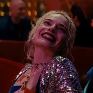 💎 Harley Quinn Suicide Squad Harley Quinn, Margot Robbie, DC Comics, The Suicide Squad, smiling, portrait telegram sticker