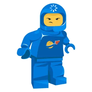 ✋ Lego, Luar angkasa, Astronot, Figur, Mainan, Biru whatsapp sticker