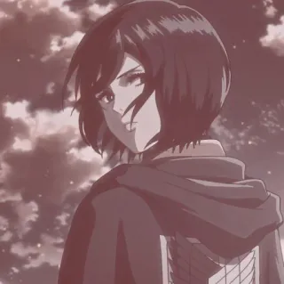 💗 Mikasa Ackerman Attack on Titan Mikasa, Attack on Titan, Anime, Charakter telegram sticker