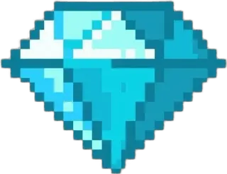 🌟 diamond, pixel art, gem, blue, shiny, precious telegram sticker